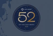 App Annie Top 52 Publisher Award 2020