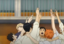 Stream Various Sports Animes On Crunchyroll For Free During The 2024 Olympics Feature image for our Sports Anime Streaming news piece. Images showing volleyball players cheering.
