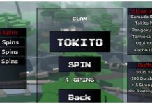 Weak Legacy 2 Clans Guide feature image for our weak legacy 2 clans guide which shows the clan spinner page with the tokito clan as the current spun lineage