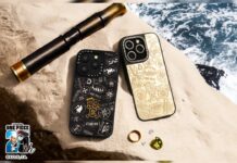 Ready Your Berry! CASETiFY x One Piece 25th Anniversary Collab Sets Sail This Month Feature image for our One Piece x CASETiFY Collab celebrating the 25th anniversary showing two cases on a beach surrounded by sand and water and a small handheld spyglass