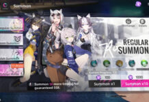 Cat Fantasy Reroll Guide – How To Reroll And Different Summon Types Feature image for our Cat Fantasy Reroll guide. Image shows the reroll screen in the game, with different anime girls on the front.