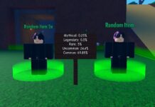 Ijul Piece 2 Fruit Guide – Abilities And How To Obtain Feature image for our Ijul Piece 2 Fruit guide. Image shows two Random Item NPCs standing with a wooden sign between them.