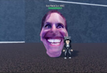 Meme Sea Accessories Guide – How To Obtain, Rarity, And Buffs Feature image for our Meme Sea Accessories Guide. Image shows a character standing next to the Sus Face Boss.