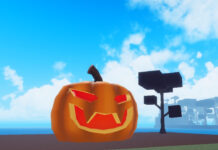 Meme Sea Accessories Tier List – What Is The Best Accessory? Feature image for our Meme Sea Accessories Tier List. Image shows a large pumpkin next to a tree.