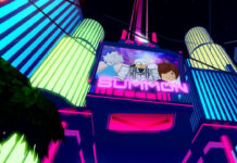 Special Anime Defense Secret Gaara – How To Obtain Feature image for our Special Anime Defense Secret Gaara guide. Image shows tall buildings, with one saying 'Summon' on the front.
