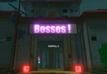 Anime Card Battle Bosses – Rewards, Abilities, And Tips! anime card battle bosses feature image. The building that takes you to the boss fights, with a street lamppost to the left and 2 glowing red lanterns on the ground on either side of the entrance to the building.