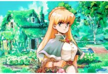Fields of Mistria Early Access, Where Stardew Valley Meets Sailor Moon! Feature image for our Fields of Mistria Early Access news piece which shows a blonde woman holding a basket stood at a 3/4 angle looking sideways to the viewer. Behind her is a lush overgrow in tones of green which absorbs a building