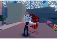 Jujutsu Beatdown Black Flash Guide – Black Flash Mode and Variants! Feature image for our Jujutsu Beatdown Black Flash Guide which shows my avatar performing a black flash punch atop a building with a visible kids playset in the background