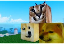 Meme Sea Meme Beast Guide – How To Summon, Defeat and Drops! feature image for our meme sea meme beast guide which shows the meme beast up close on top of a tree with a blue sky in the background and spanning ocean