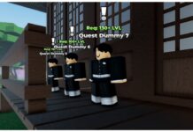 UPD 4.5 Weak Legacy 2 Accessories Guide Feature image for our Weak Legacy 2 Accessories Guide which shows three quest dummies all wearing black training uniform standing up straight on the deck of a pale white house