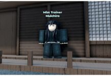 Weak Legacy 2 All Breathing Locations Guide Feature image for our Weak Legacy 2 All Breathing Locations Guide which shows a snowy atmosphere with a muichiro NPC standing on a wooden decking before a dark oak wooden house