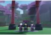 Weak Legacy 2 Final Selection Guide Feature image for our Weak Legacy 2 Final Selection guide which shows the red gate at the start of final selection with pink trees in the background and 3 npcs standing at the entrance to welcome players