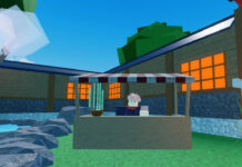 Jujutsu Tycoon Levels Guide – Buffs And How To Level Up Feature image for our Jujutsu Tycoon Levels Guide. Image shows an NPC standing at a stall.