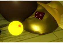 Anime Card Battle Items Guide – All Charms Obtainment and Buffs! Feature image for our Anime Card Battle charms guide showing a glowing yellow dragon ball with a single orange star in its core next to an embedded prison realm cube littered with eyes across each surface like dice