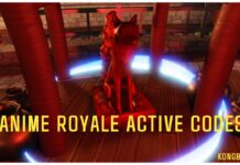 Anime Royale Codes – Release Rewards! Feature image for our Anime Royale Codes guide which shows a red fox statue under a shrine with a swirling white circle around its radius. In yellow the image reads ANIME ROYALE ACTIVE CODES