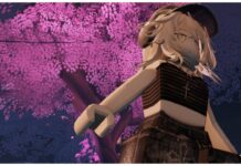 Anime Royale Mythic Tier List – The Best Units Ranked! Feature image for our Anime Royale Mythic tier list showing a bottom-up view of my avatar at night time stood before a bright pink cherry blossom tree