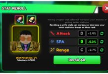 Anime Vanguards Stats Guide – Maximising Your Units Potential! Feature image for our anime vanguards stats guide showing the stat page with a legendary unit input into the grading system showing his current stat potential
