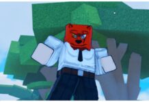 How To Get LSSJ In Dragon Soul Guide Feature image for our How to get LSSJ in Dragon Soul guide which shows a character wearing a white suit with a red bear-like paper bag mask over her face as she flies in the air facing the camera