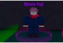 Ijul Piece 2 Specs Guide – Unlocking Every Spec! Feature image for our Ijul Piece 2 Specs guide showing the Yuji Spec Seller NPC stood against a dark wall in his iconic JJK school uniform