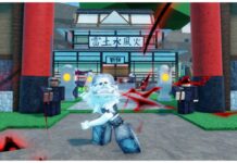 Jujutsu Tycoon Techniques Tier List – All Moves Ranked! Feature image for our Jujutsu Tycoon Technique Tier List showing my avatar in an action stance facing the camera stood before an elaborate tycoon with a traditional japanese theme. Around the character is sparks of a black flash attack