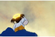 Dragon Soul Beowulf Guide – The BEST Accessory! Feature image for our dragon soul beowulf guide showing a character on a blue nimbus cloud from behind as they ascend into the sky with a halo on their head