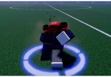Roblox Skillful Skills Tier List Feature image for our roblox skillful skills tier list showing a player sliding across a pitch in a dark blue uniform with dirt kicking up behind them.