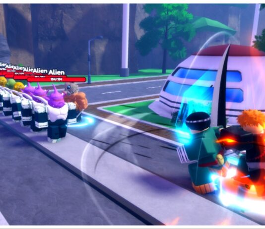 Anime Reborn Tier List – All Units Ranked! Feature image for our anime reborn tier list showing one of the early stages of easy mode with aliens walking along the path whilst surrounding anime units battle them