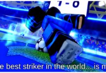 Blue Lock Rivals Flow Guide Feature image for our blue lock rivals flow guide showing the back of a player as they crouch in a lunge forward motion ready to do a powerful strike