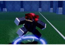 Roblox Skillful Talents Tier List – Ranked With Reasons! feature image for our roblox skillful talents tier list showing a player mid-air in a starfish like pose as she kicks a ball off screen. The player has red pigtail hair and a baguette in her mouth with the classic blue football uniform