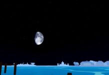 Blox Fruits Black Belt Guide Feature image for our Blox Fruits Black Belt guide. Image shows a night sky with the moon and islands in the distance.