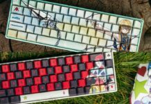 Hunter x Hunter Higround Collection Features PC Accessories With Iconic Character Designs Feature image for our Hunter x Hunter Higround Collection news piece. Image shows two keyboards.