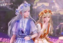 Infinity Nikki Tier List – All Outfits Ranked! Feature image for our Infinity Nikki Tier List. Image shows two girls dressed up in dresses and flower crowns.