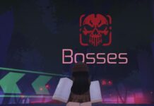Jujutsu Infinite Awakenings Guide – Obtainment, Rarity, And Abilities Feature image for our Jujutsu Infinite Awakenings guide. Image shows a character looking up at an area that says 'Bosses' with a skull icon.