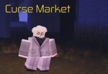 Jujutsu Infinite Maximum Scroll Guide – Dimensional Maximum Scroll Included! Feature image for our Jujutsu Infinite Maximum Scroll guide. Image shows a character standing under the words 'Curse Market'.