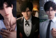 Love And Deepspace Awakening Heart Guide – Uses And Obtainment Feature image for our Love And Deepspace Awakening Heart guide. Image shows three columns each showing a man called Zayne from the game of him interacting with the player.