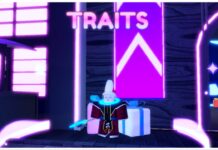 Anime Adventures Traits Guide Feature image for our anime adventures traits guide showing the traits npc whis stood in a purple circle radius with TRAITS written above his head in purple