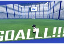 LockOver Titles Guide – Unlocking Them All! feature image for our lockover titles guide showing a player running up a pitch with a big goal sign over the front