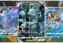 Pokémon TCG Pocket EX Tier List – EX Deck Builder! Feature image for our pokemon tcg pocket ex tier list showing three cards with high-quality illustrations