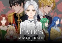 The Demo For New Otome, Fate’s Masquerade, Is Now Available To Download Feature image for our Fate’s Masquerade news piece. Image shows multiple characters in the game posing for the camera.