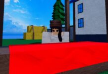How To Get Sung Jin Woo In Verse Piece Feature image for our How To Get Sung Jin Woo In Verse Piece guide. Image shows a character standing behind a stall with a house, hay, and trees in the back.