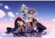 Enigma Of Sepia Tier List – All Waifus Ranked! Feature image for our enigma of sepia tier list showing three characters during a dusky nightfall