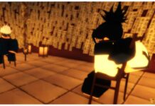Jujutsu Odyssey Cursed Womb – All Obtainment Methods Listed! Feature image for our jujutsu odyssey cursed womb guide showing a player sat on a chair in a room facing gojo with each wall lined with a talisman