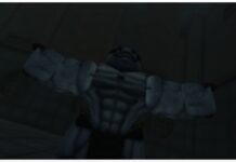 Jujutsu Odyssey Skill Trees Guide Feature image for our jujutsu odyssey skill tress guide showing a special grade finger bearer curse in a dark room with its arms stretched to either side as it leans back and appears to laugh