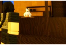 Ninja Time Family Guide – All Lineage Buffs Listed! Feature image for our ninja time family guide showing a player from behind speaking to a front desk employee who has a small bell on her wooden desk