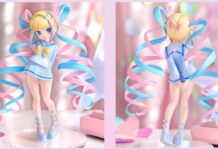 Popup Parade With Good Smile Company Reveals An INTERNET YAMERO! Inspired OMGKawaiiAngel Figure With Pre-order Bonus! Feature image for our omgkawaiiangel popup parade figure news showing a front and back of the figure against a shimmery pink background