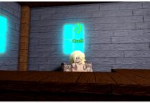Verse Piece Chests Guide Feature image for our verse piece chests guide showing the crafting npc behind a wooden stall inside a stone home.