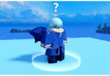 Verse Piece Rimuru Rerun Guide – Defeating The Dungeon, Spec Obtainment and Movesets! Feature image for our verse piece rimuru rerun guide showing the rimuru npc teacher on top of a frozen hill on a sunny day with a white ? mark above his head