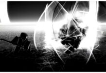 Verse Piece Roland Guide – Obtainment and Moveset! Feature image for our verse piece roland guide showing the roland moveset in black and white on a dummy NPC which is surrounded by fierce slashing