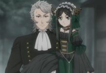 New Black Butler Emerald Witch Arc Trailer Shows Major Characters And Setting Feature image for our Black Butler Emerald Witch Arc Trailer news piece. Image shows a man carrying a young girl.