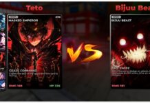 Anime Card Clash Best Cards – Top 5 Rarest and Strongest Cards, Obtainment, DMG, HP, and Skills! Feature image for our anime card clash best cards guide showing two decks going head to head